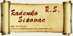 Radenko Šipovac vizit kartica